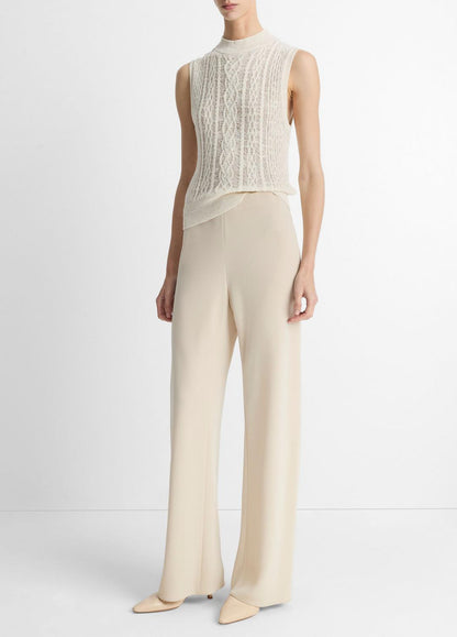 VINCE Women Colette High-Rise Crepe Bias Pant in Trousers