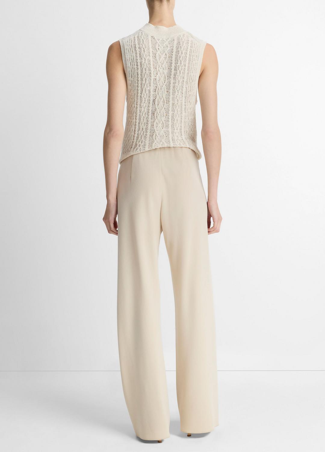 VINCE Women Colette High-Rise Crepe Bias Pant in Trousers