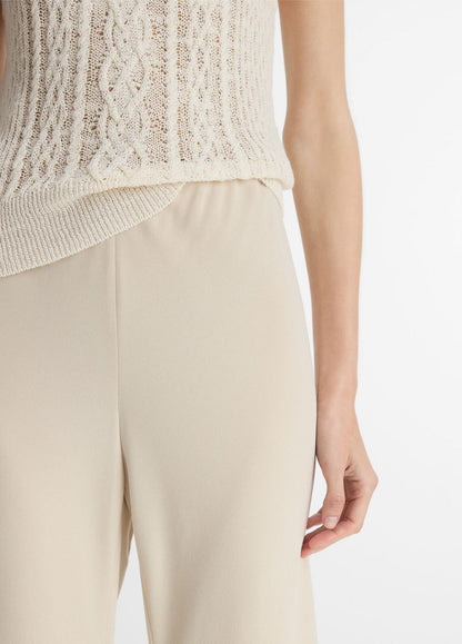 VINCE Women Colette High-Rise Crepe Bias Pant in Trousers