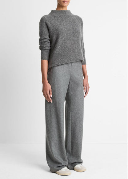VINCE Women Italian Wool-Blend High-Waist Bias Pant in Trousers