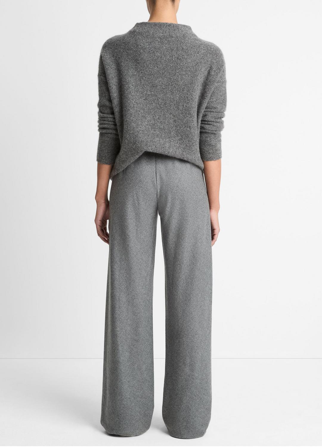 VINCE Women Italian Wool-Blend High-Waist Bias Pant in Trousers