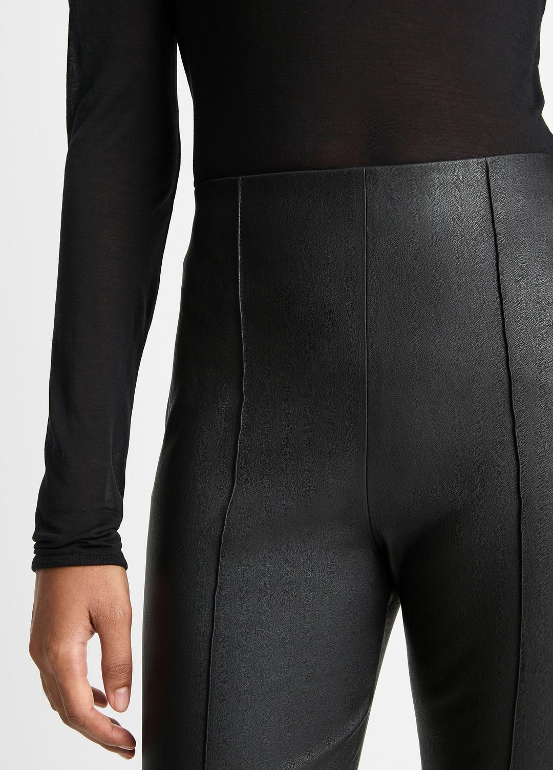 VINCE Women Stretch-Leather Crop Flare Pant in Trousers