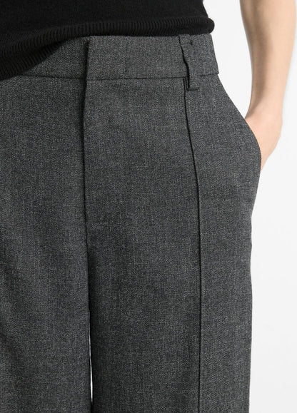 VINCE Women Italian Jaspe Pintuck High-Waist Wide-Leg Pant in Wide Leg