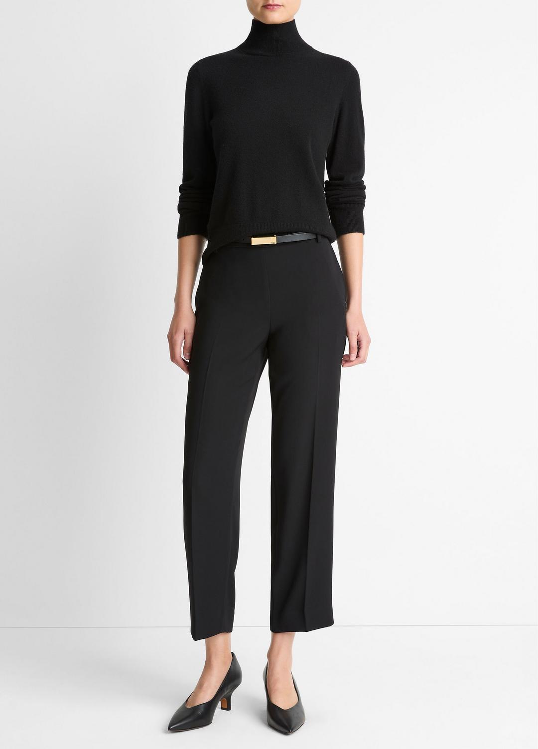 VINCE Women Crepe Tapered Pull-On Pant in Trousers