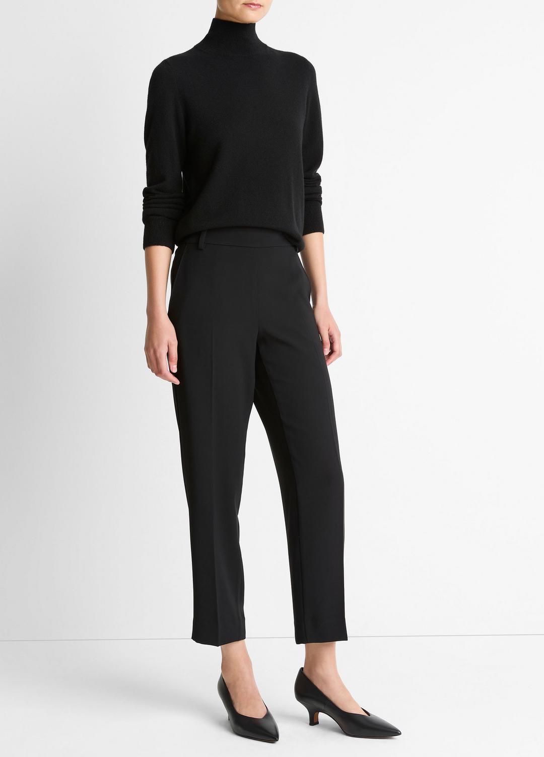 VINCE Women Crepe Tapered Pull-On Pant in Trousers