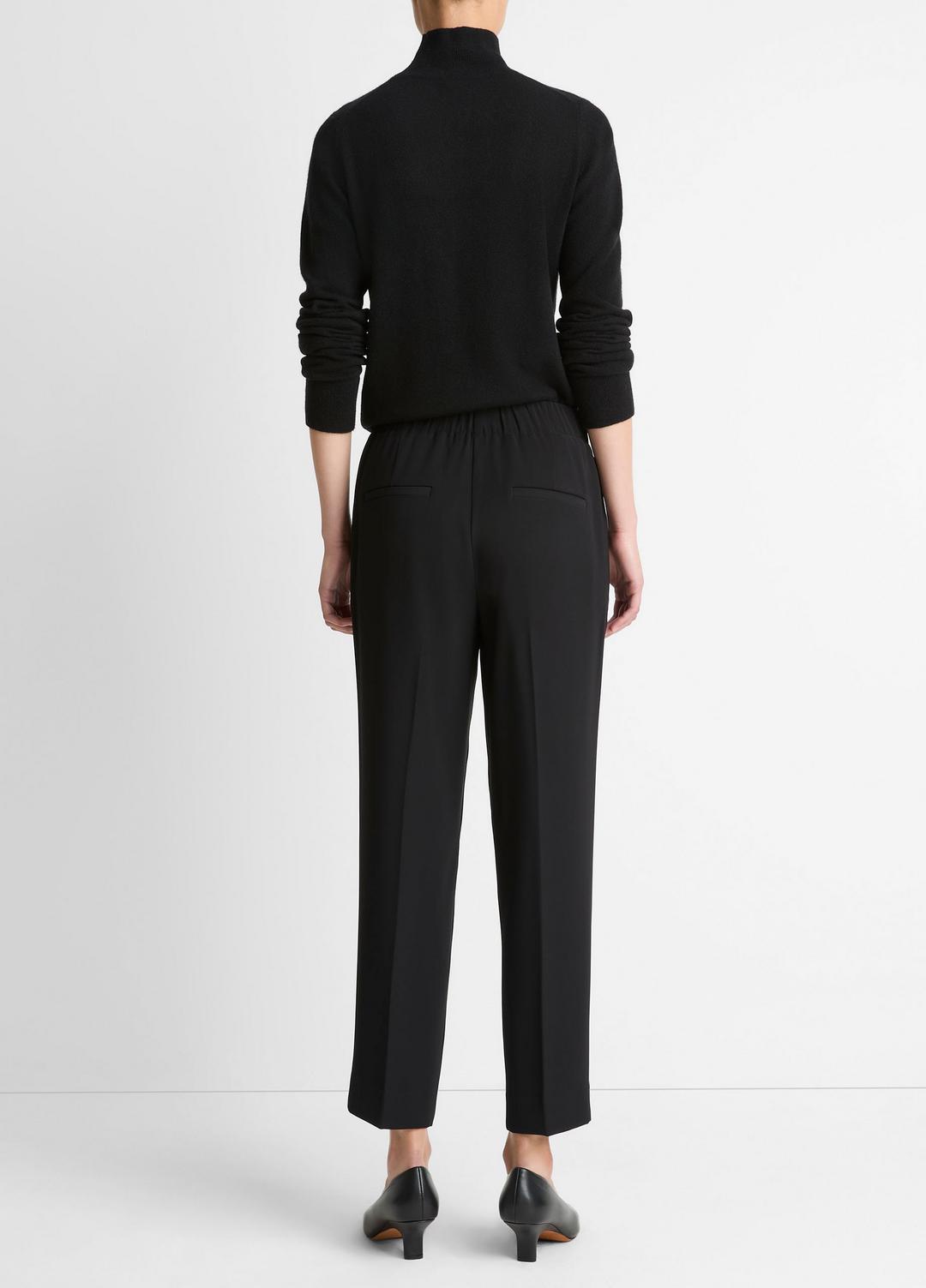 VINCE Women Crepe Tapered Pull-On Pant in Trousers