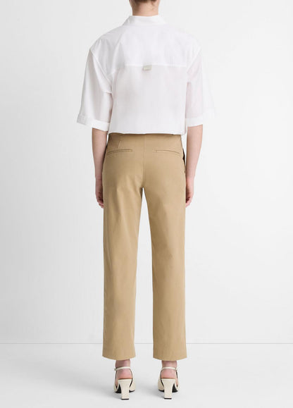 VINCE Women Avery Mid-Rise Italian Stretch-Cotton Chino Pant in Trousers