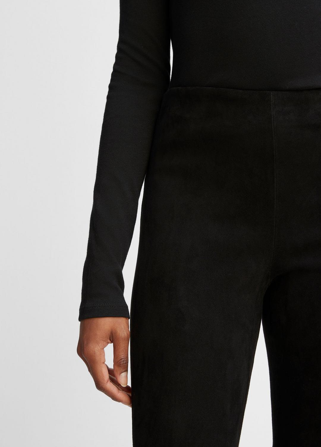 VINCE Women Stretch-Suede Cropped Flare Legging in Leggings