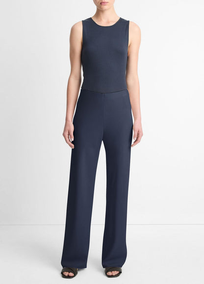 VINCE Women Colette High-Rise Crepe Bias Pant in Trousers