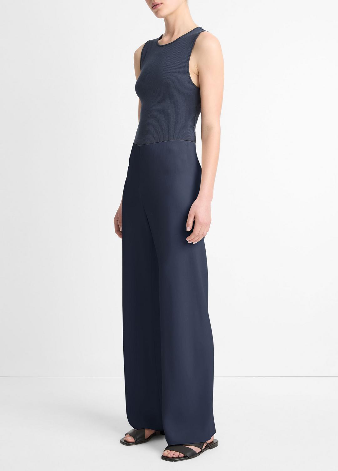 VINCE Women Colette High-Rise Crepe Bias Pant in Trousers