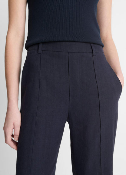 VINCE Women Grace Mid-Rise Linen-Blend Pull-On Pant in Trousers