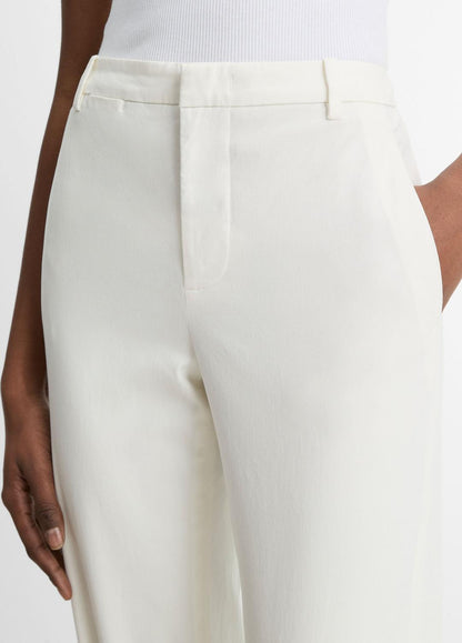 VINCE Women Avery Mid-Rise Italian Stretch-Cotton Chino Pant in Trousers