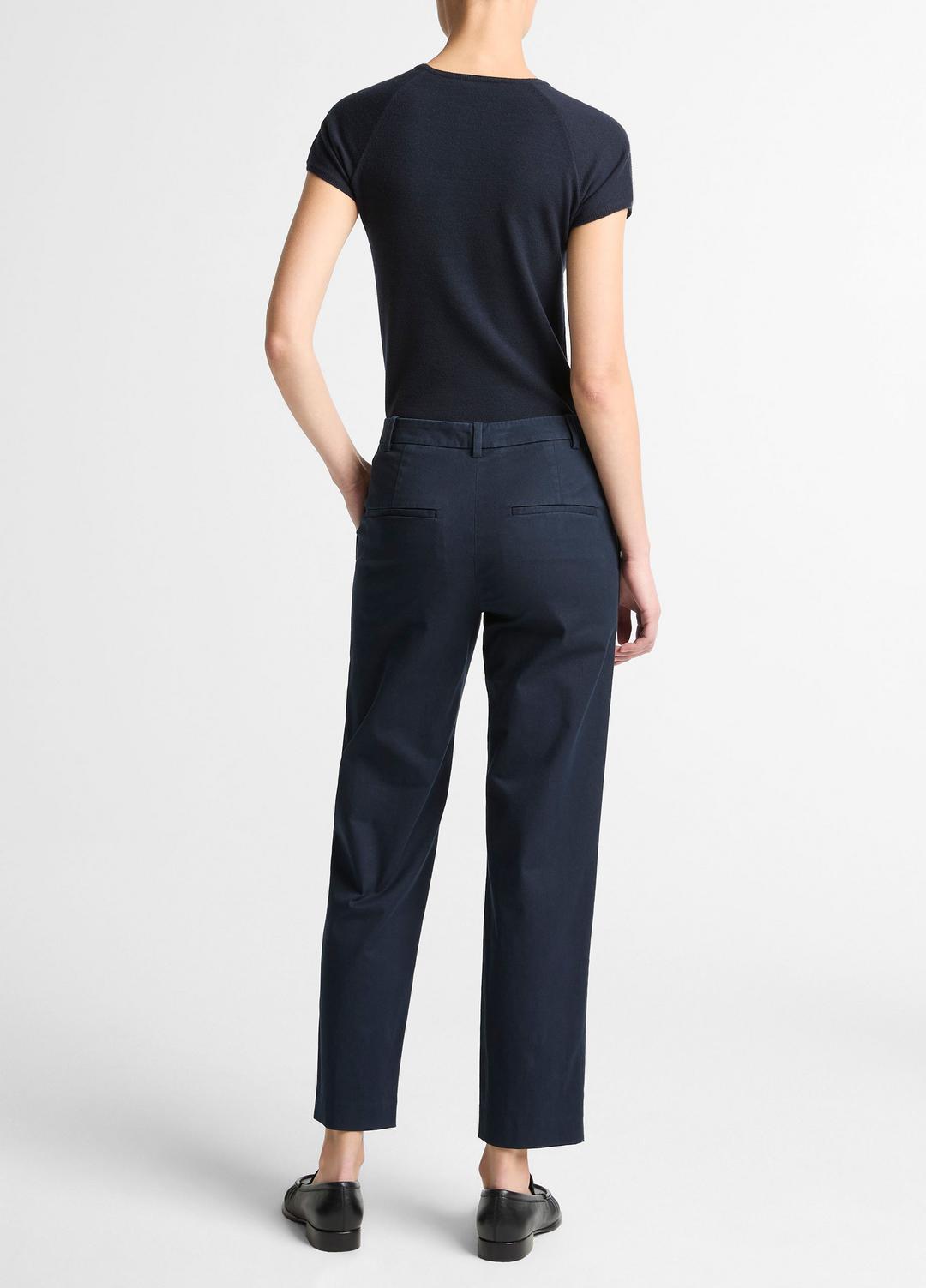 VINCE Women Avery Mid-Rise Italian Stretch-Cotton Chino Pant in Trousers