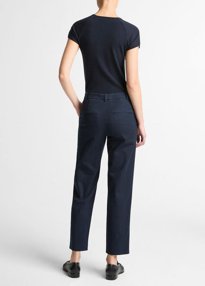 VINCE Women Avery Mid-Rise Italian Stretch-Cotton Chino Pant in Trousers