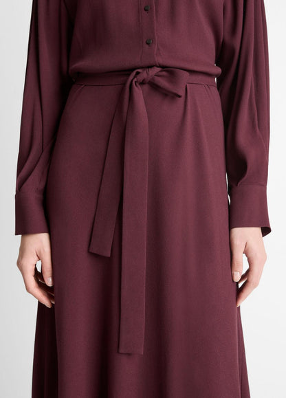 VINCE Women Crepe Collar-Stand Shirt Dress in Dresses