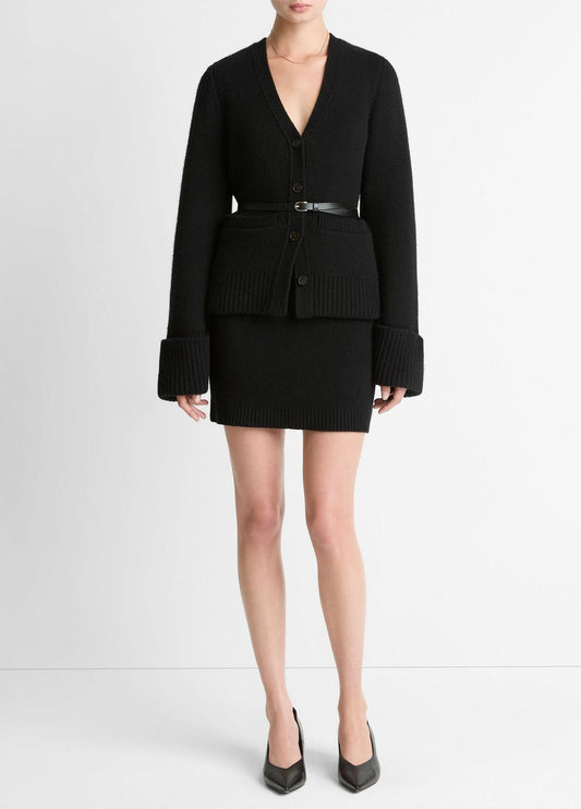 VINCE Women Double-Face Wool & Cashmere-Blend Mini Skirt in Skirts