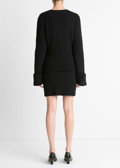 VINCE Women Double-Face Wool & Cashmere-Blend Mini Skirt in Skirts