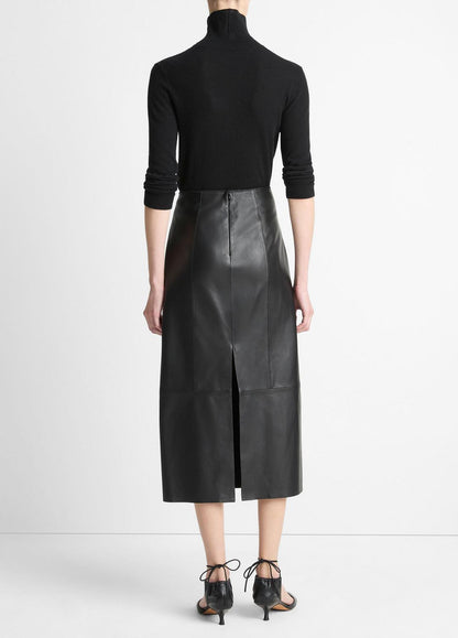 VINCE Women Leather Straight Skirt in Skirts