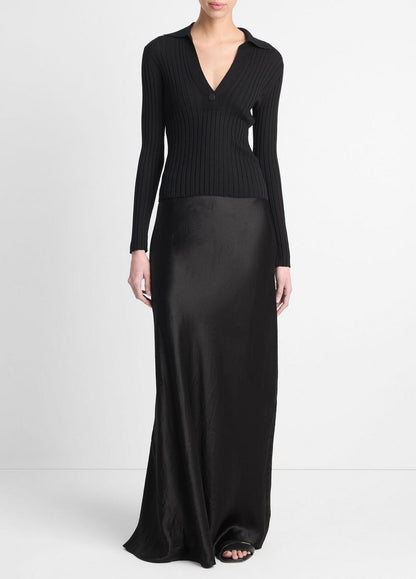 VINCE Women Satin Maxi Skirt in Skirts
