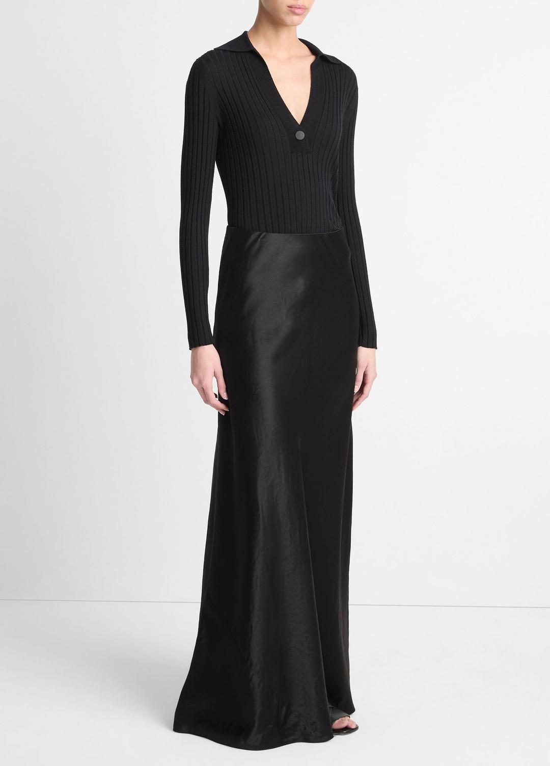 VINCE Women Satin Maxi Skirt in Skirts