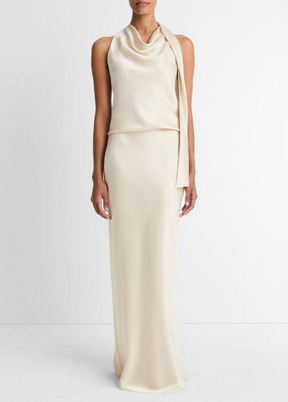 VINCE Women Satin Bias Column Skirt in Skirts