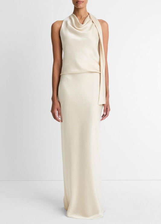 VINCE Women Satin Bias Column Skirt in Skirts