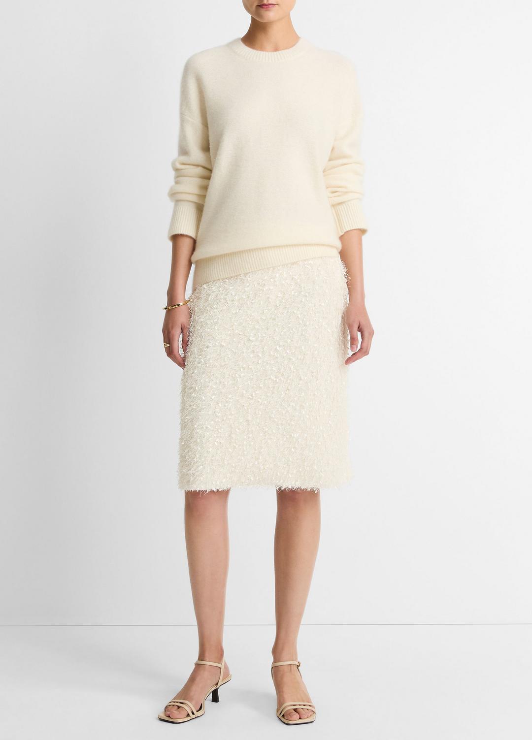 VINCE Women Feathery-Fringe Knee Skirt in Skirts