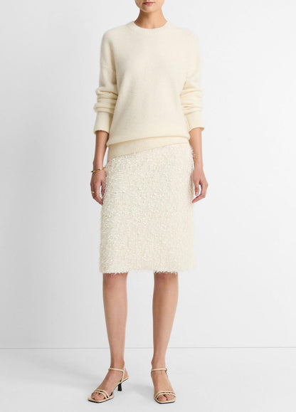 VINCE Women Feathery-Fringe Knee Skirt in Skirts