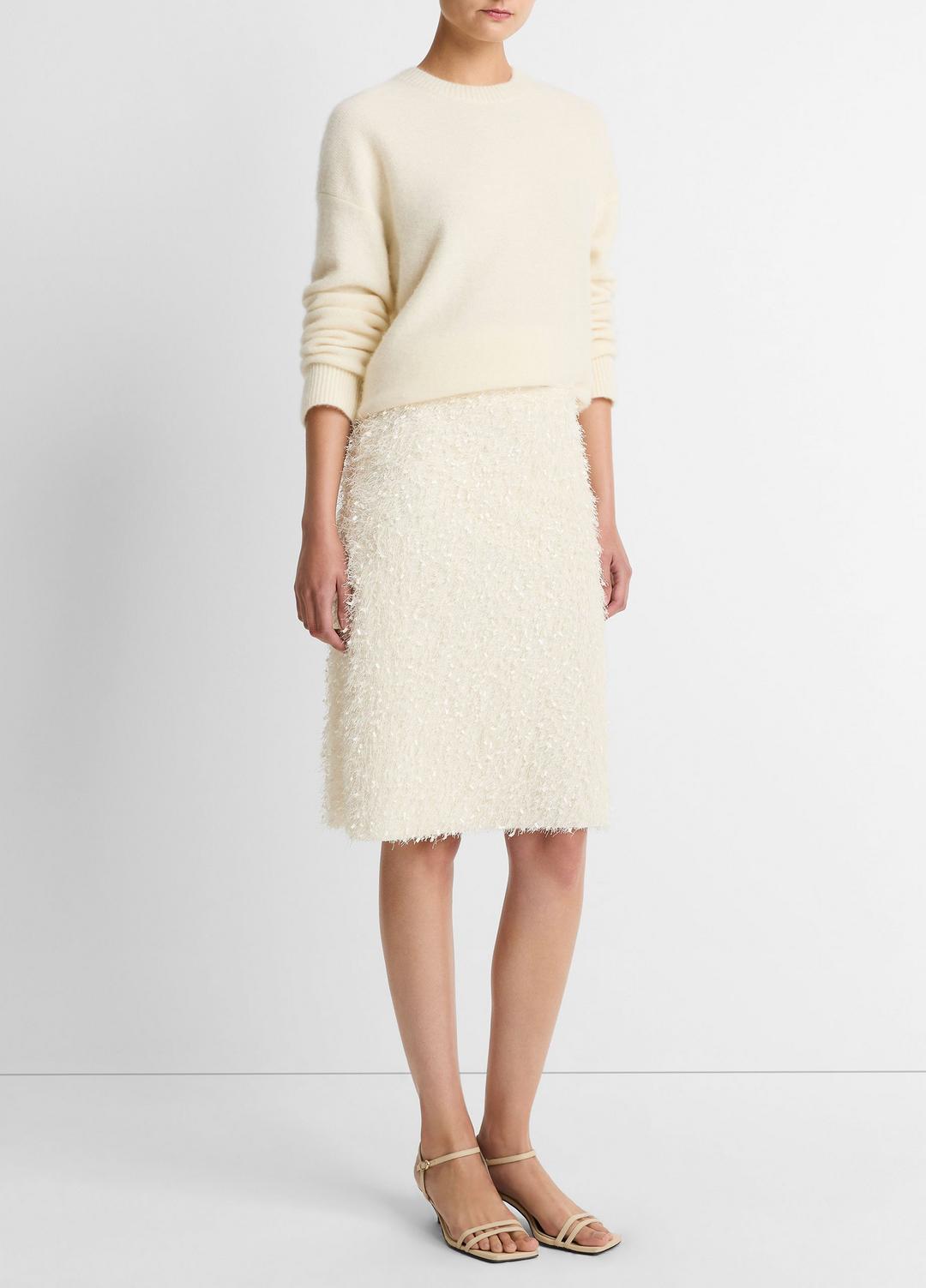 VINCE Women Feathery-Fringe Knee Skirt in Skirts