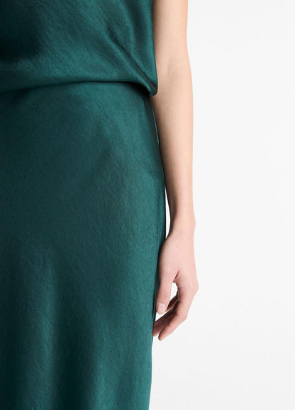 VINCE Women Satin Bias Column Skirt in Skirts