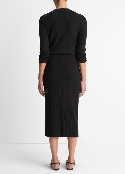 VINCE Women Cozy Rib Midi Skirt in Skirts