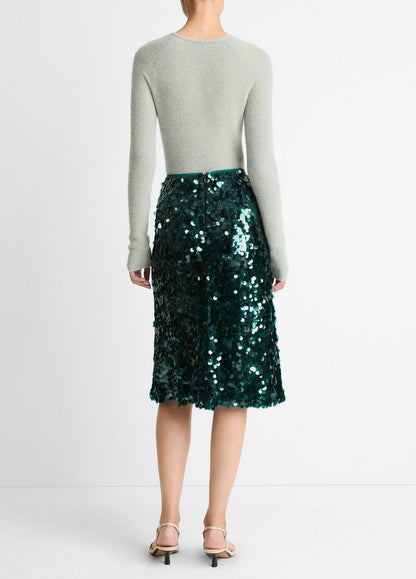 VINCE Women Paillette Bias Skirt in Skirts