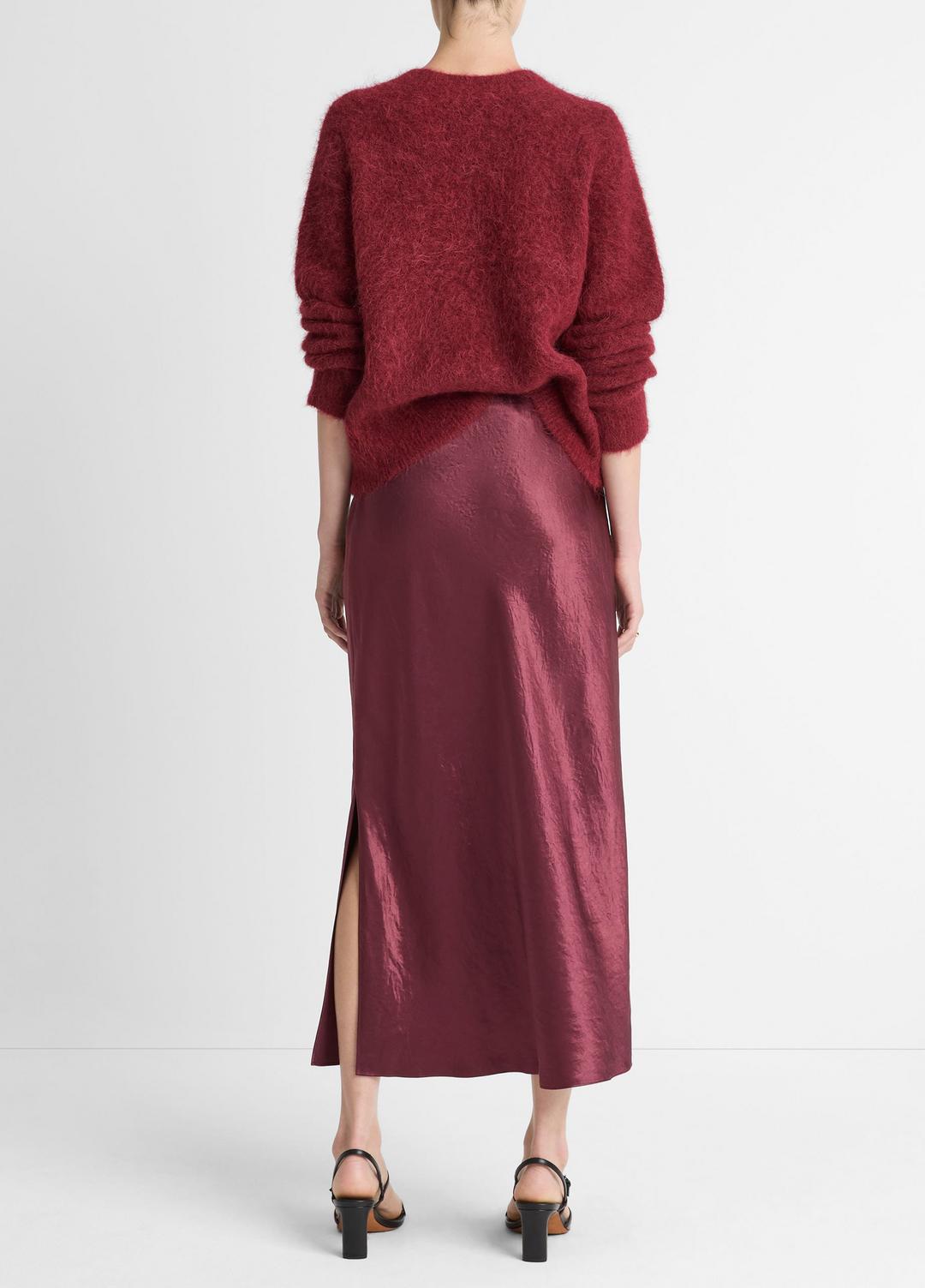 VINCE Women Satin Side-Slit Slip Skirt in Skirts