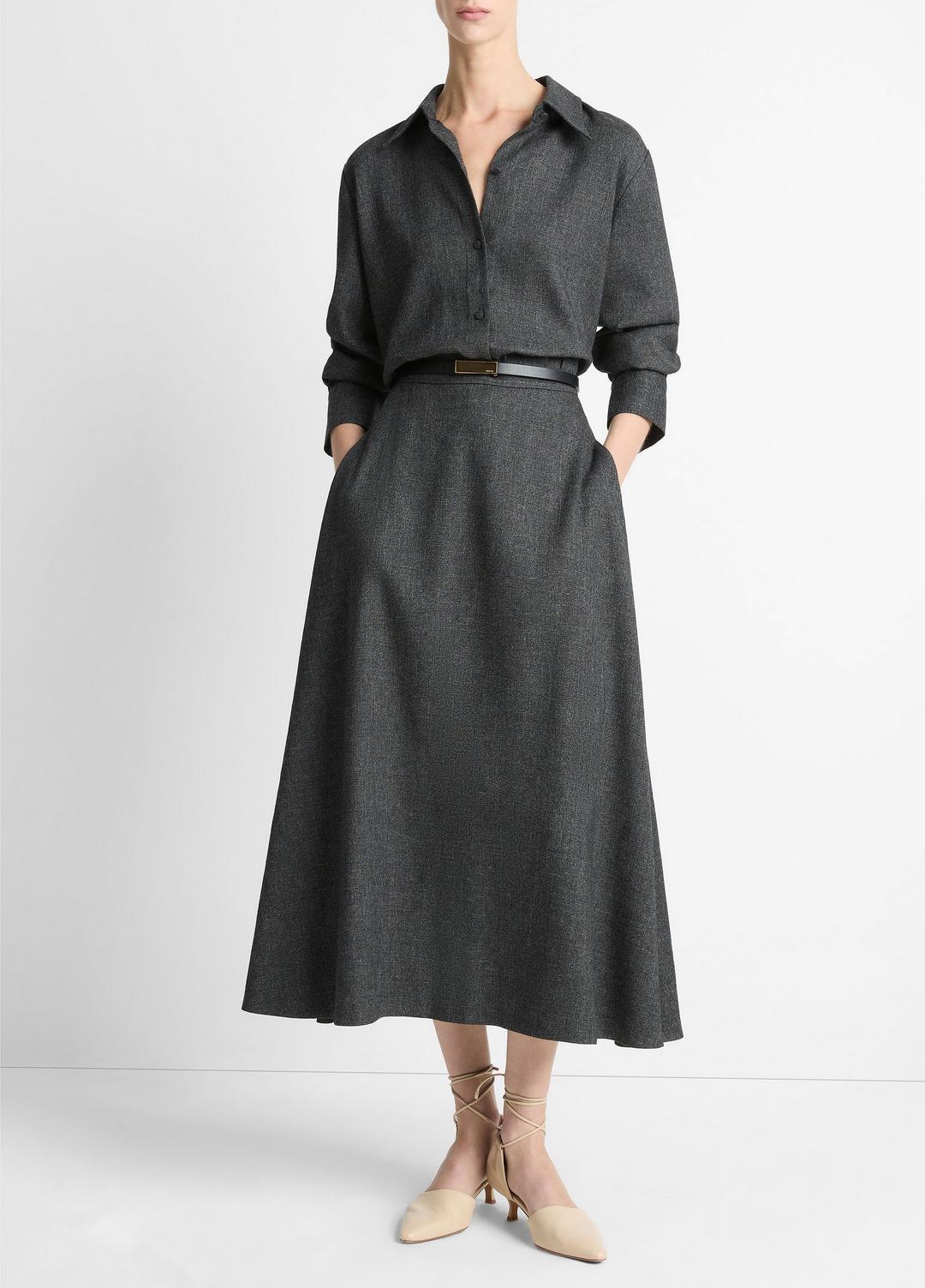 VINCE Women Italian Jaspe Full Skirt in Skirts