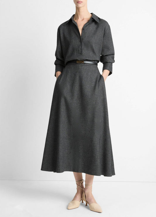 VINCE Women Italian Jaspe Full Skirt in Skirts