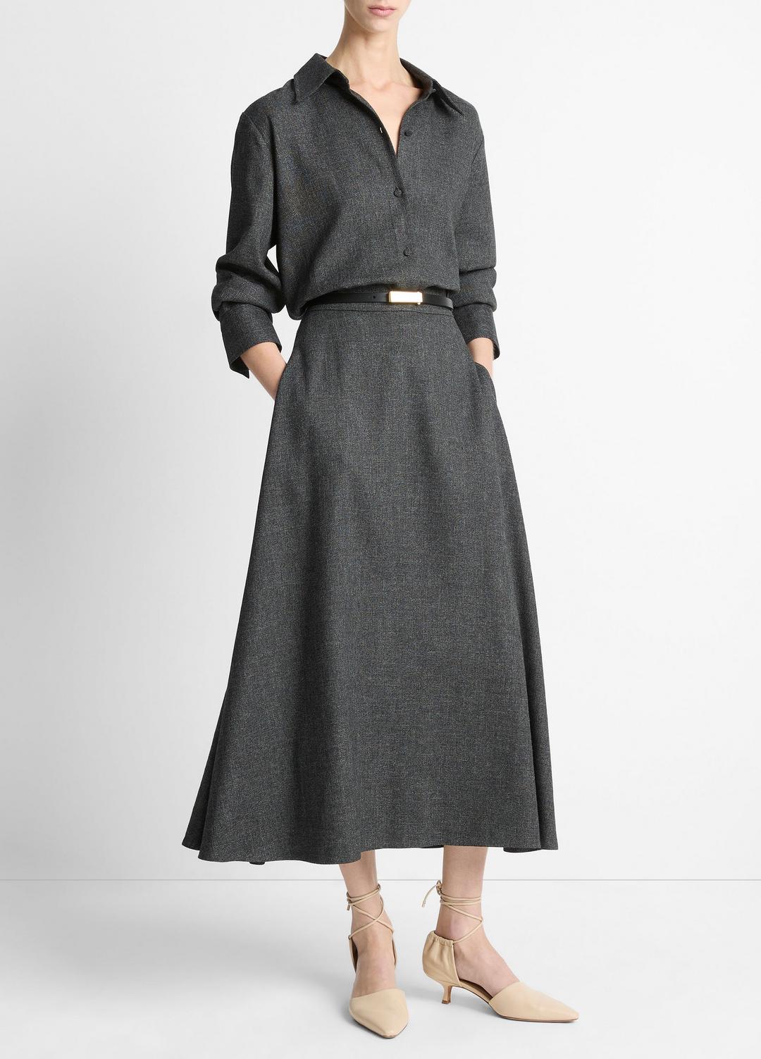 VINCE Women Italian Jaspe Full Skirt in Skirts