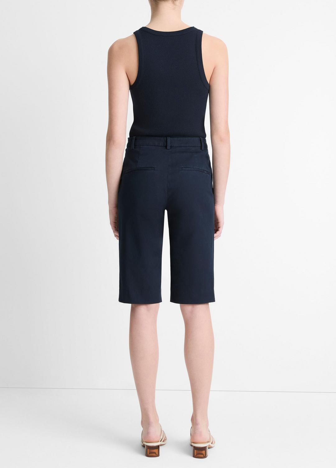 VINCE Women Italian Stretch-Cotton Chino Short in Shorts