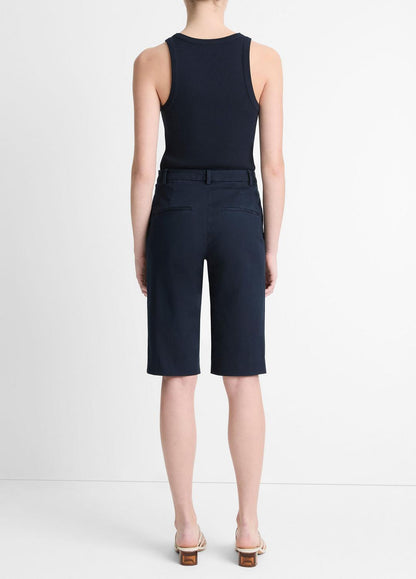 VINCE Women Italian Stretch-Cotton Chino Short in Shorts