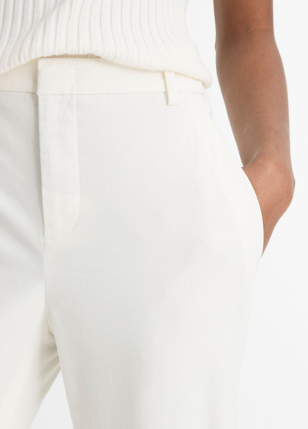 VINCE Women Italian Stretch-Cotton Chino Short in Shorts