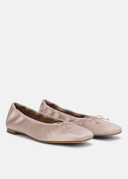 VINCE Women Darla Satin Ballet Flat in Loafers & Flats