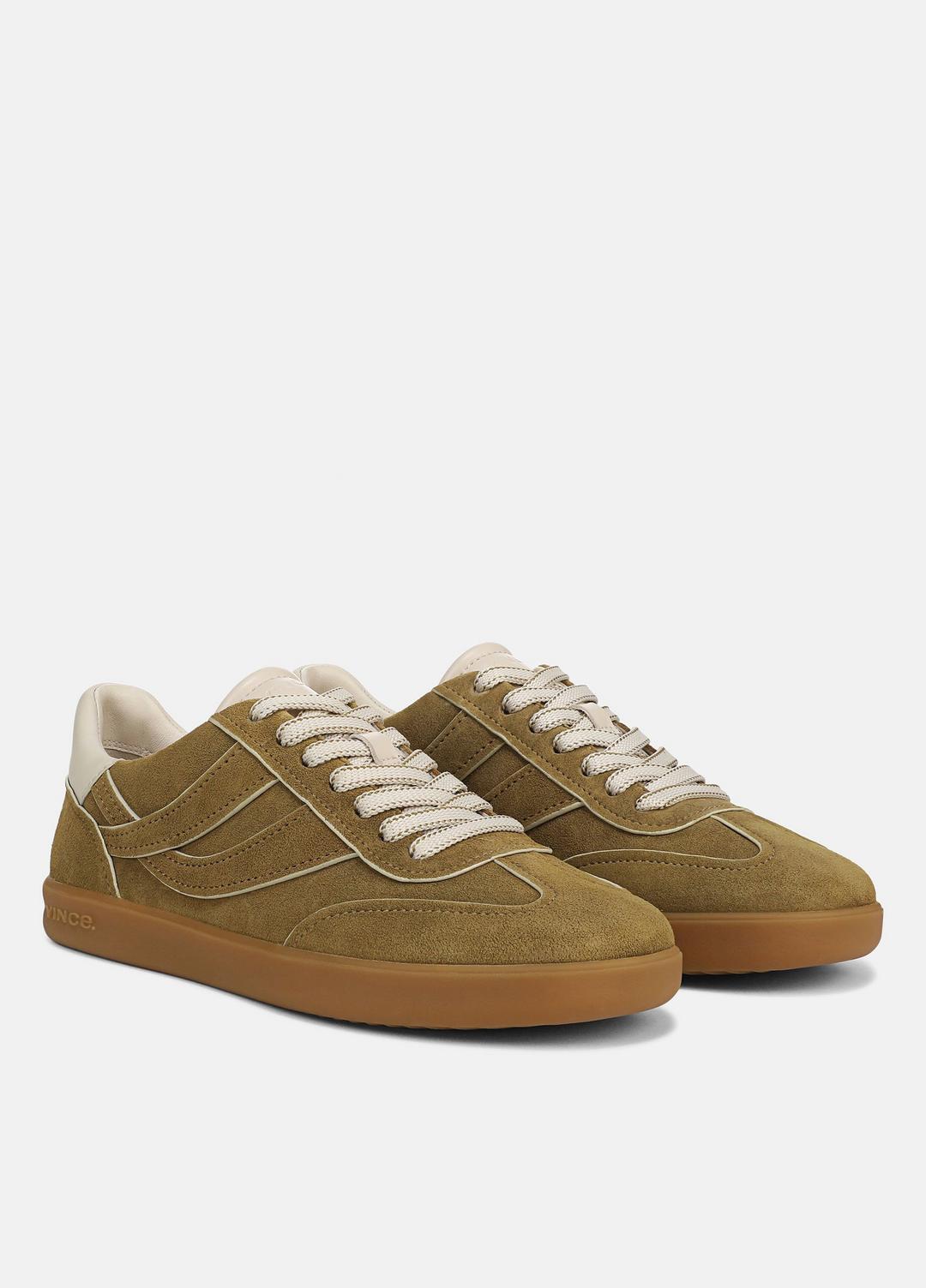 VINCE Women Oasis Contrast-Edge Suede Sneaker in Sneakers
