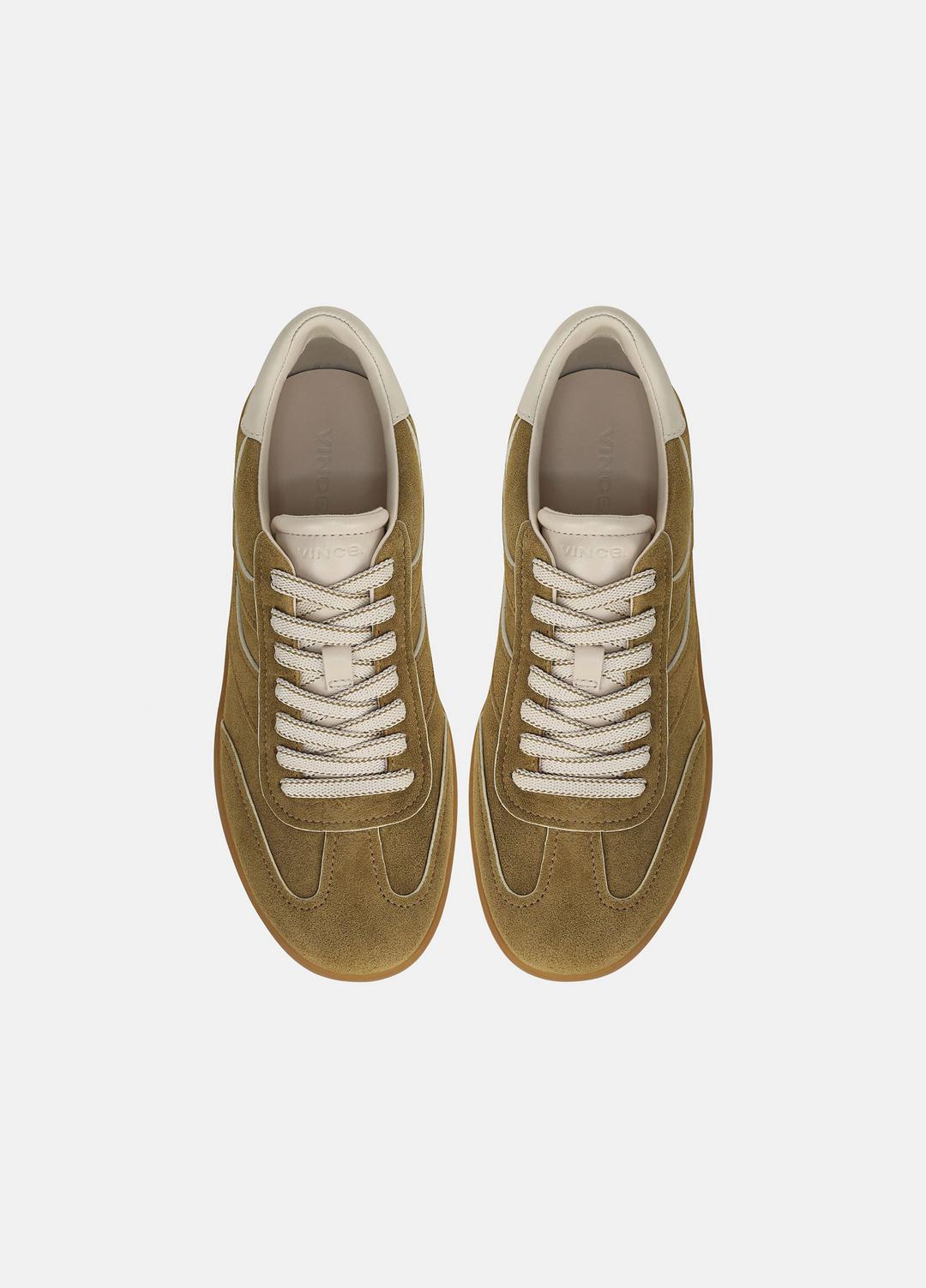 VINCE Women Oasis Contrast-Edge Suede Sneaker in Sneakers