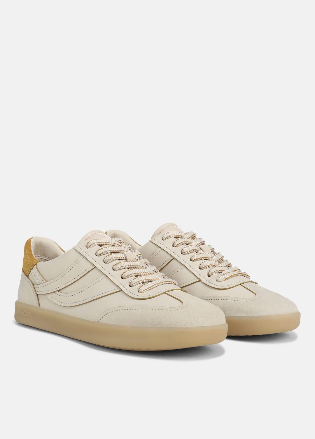 VINCE Women Oasis Contrast-Edge Leather & Suede Sneaker in Sneakers