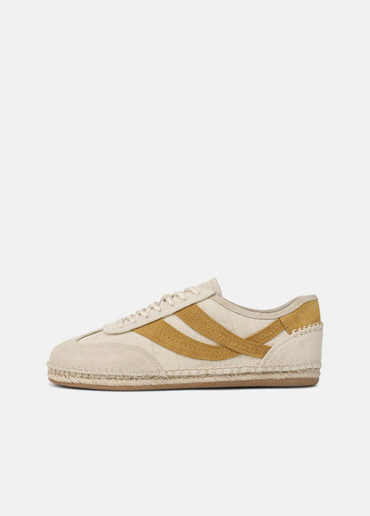 VINCE Women Oasis Linen & Leather Espadrille Sneaker in Sneakers