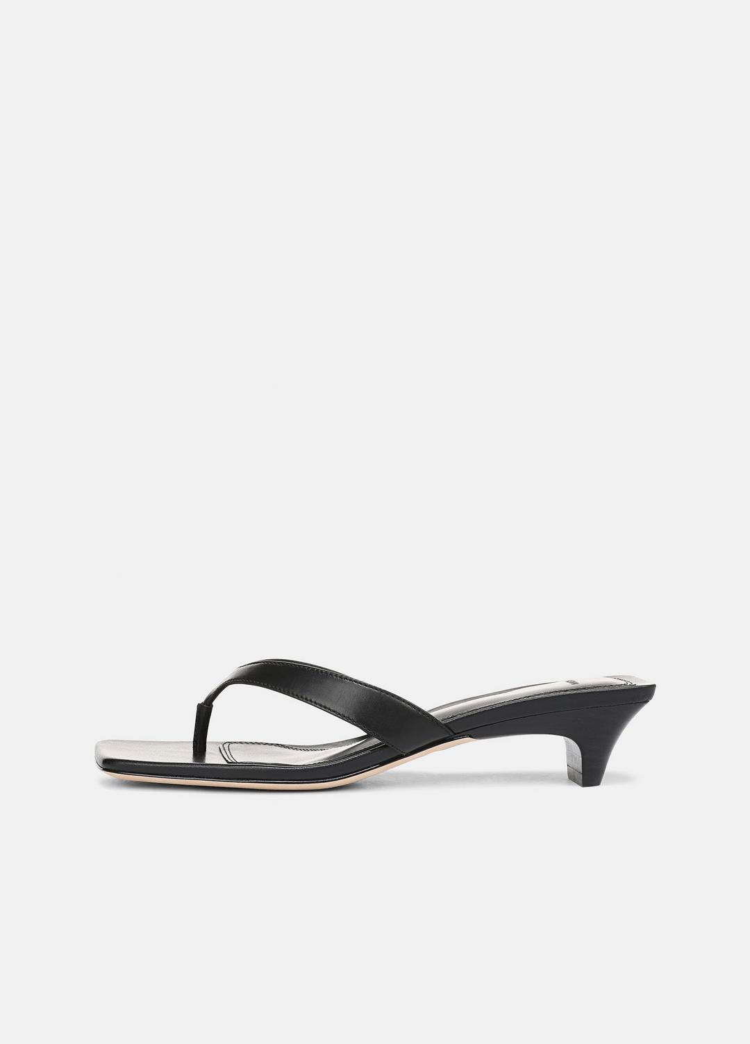 VINCE Women San Juan Leather Heeled Thong Sandal in Heels
