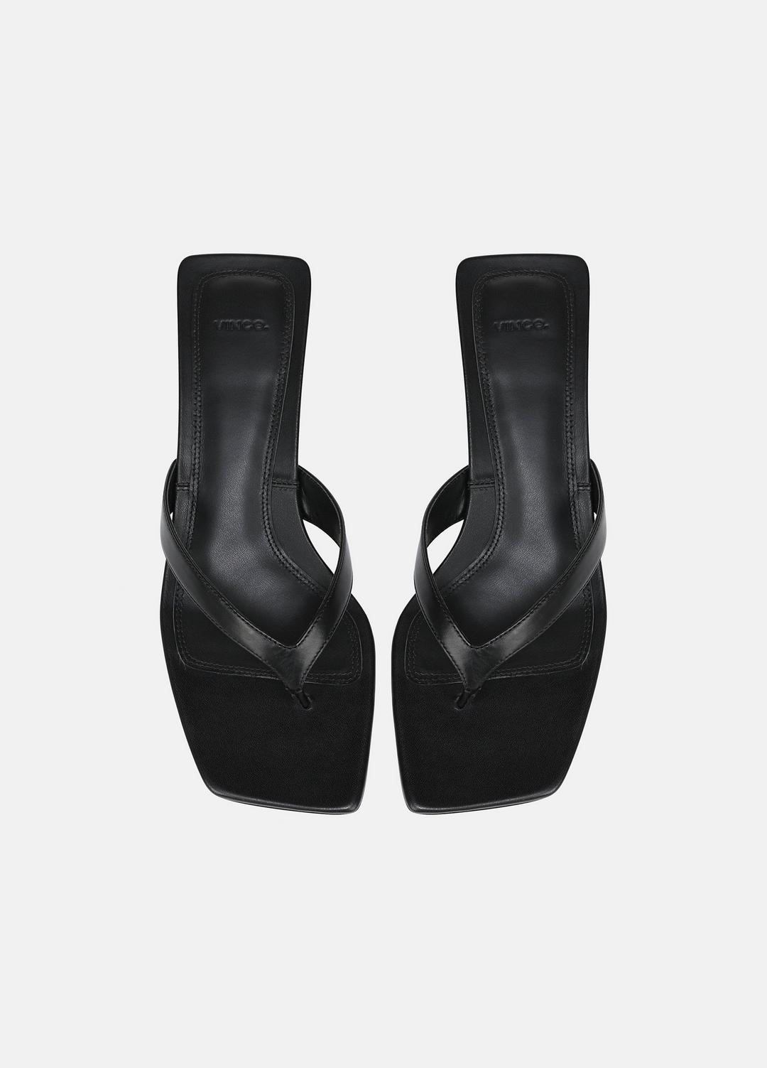 VINCE Women San Juan Leather Heeled Thong Sandal in Heels