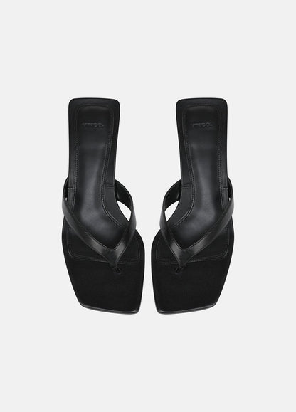 VINCE Women San Juan Leather Heeled Thong Sandal in Heels
