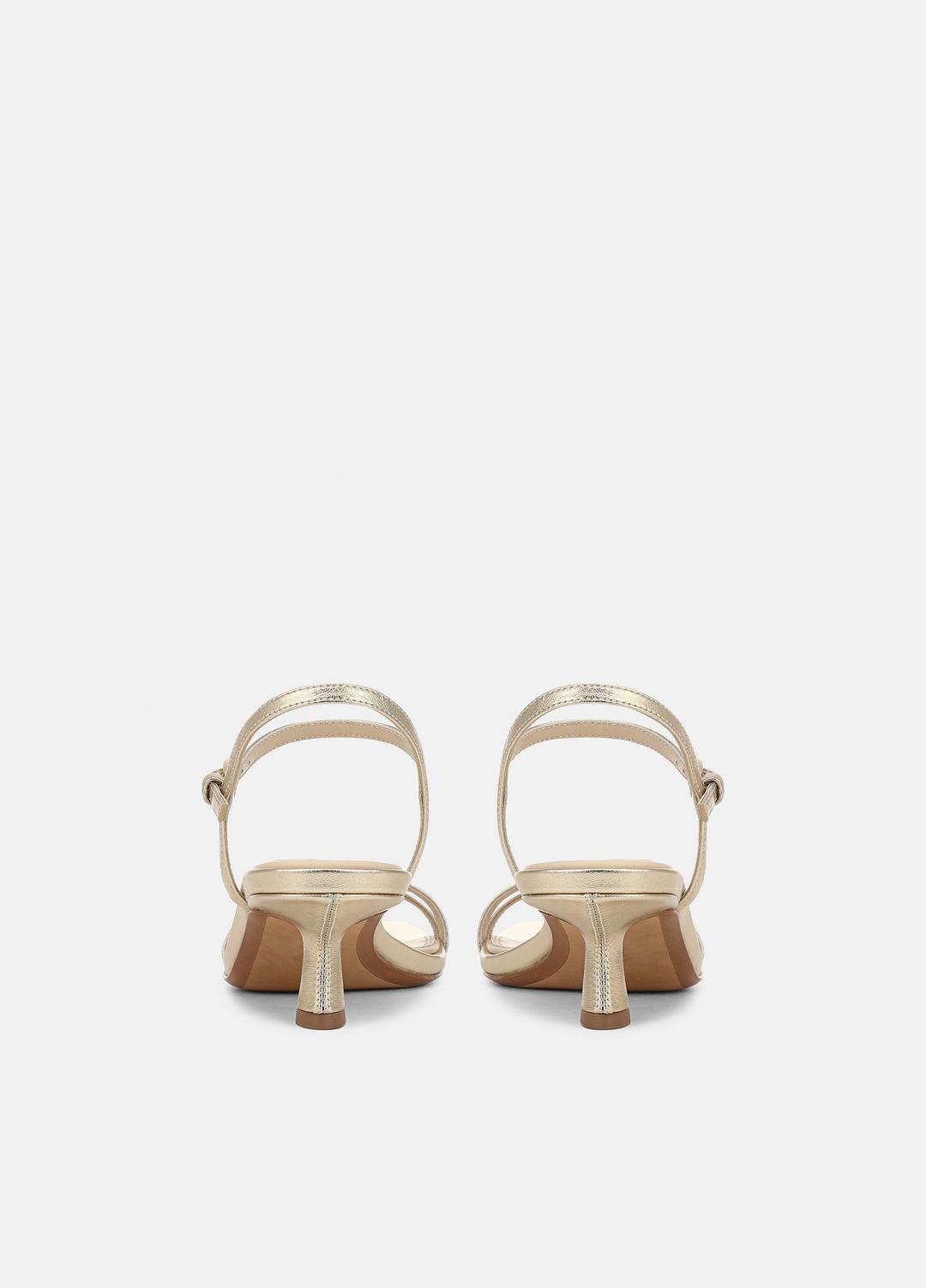 VINCE Women Tilda Metallic Leather Heeled Sandal in Heels