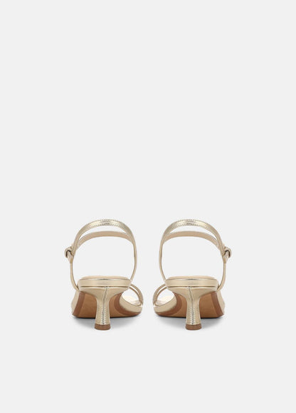 VINCE Women Tilda Metallic Leather Heeled Sandal in Heels