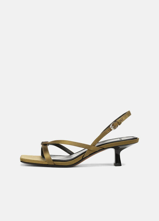 VINCE Women Tali Satin Slingback Sandal in Heels